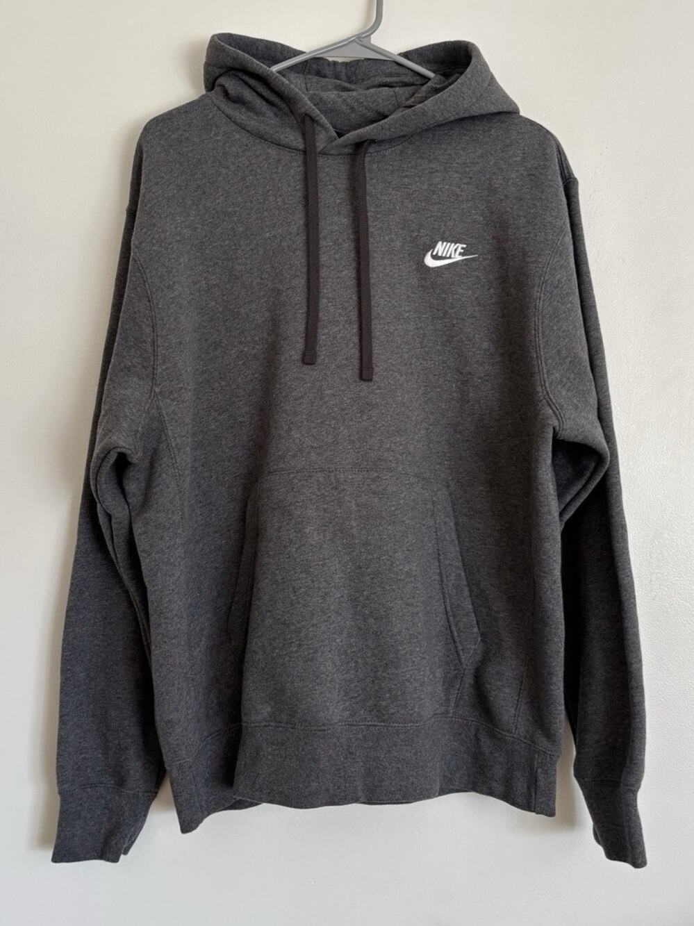 Dark Grey Nike Men's Cotton Hoodie Sweatshirt M - Picture 1 of 5